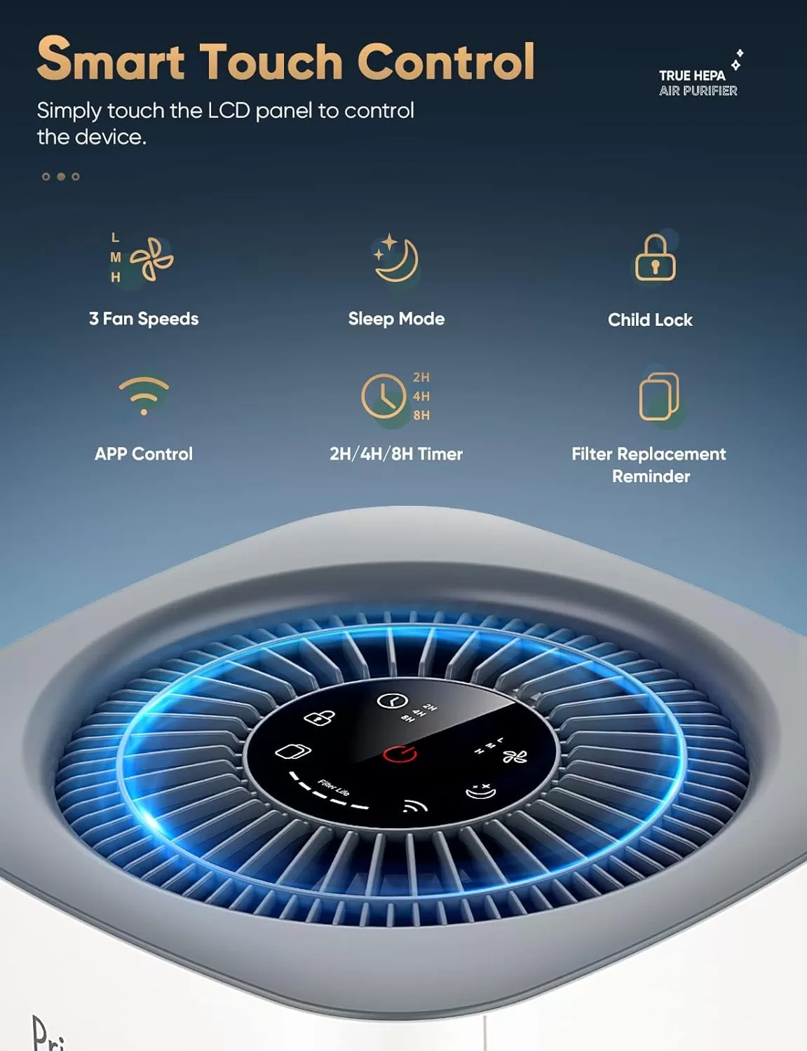 Air Purifiers for Home Large Room up to 1000 Ft², Smart WiFi Control, Removes 99.97% of Particles