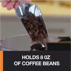 Krups Precision Plastic and Stainless Steel Flat Burr Grinder 12 Cup 110 Watts 12 Grind Settings, Cold Brew Black