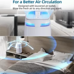 POMORON MJ002H 4-in-1 Air Purifiers for Home, H13 True Hepa Filte, White