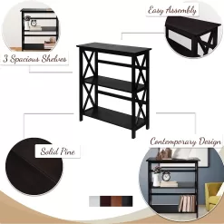 Casual Home 3-Shelf Montego Bookcase, White