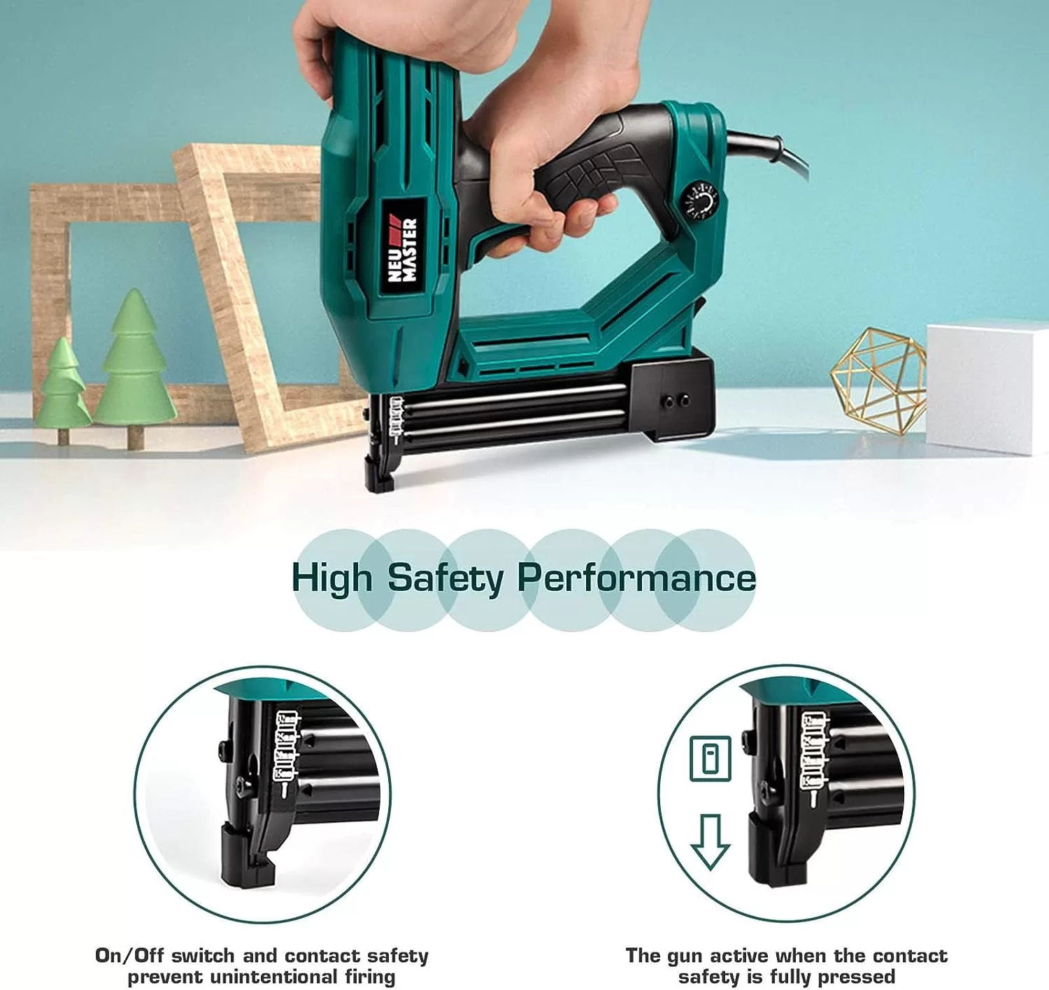 Electric Brad Nailer, NEU MASTER NTC0040 Electric Nail Gun/Staple Gun