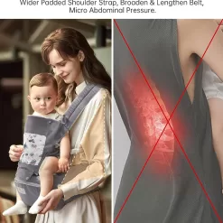 Baby Carrier Newborn to Toddler, Mumgaroo Ergonomic 6-in-1 Baby Carrier