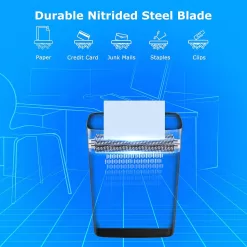 BONSEN Shredder for Home Office, 8-Sheet Crosscut Credit Card Shredder (S3101)