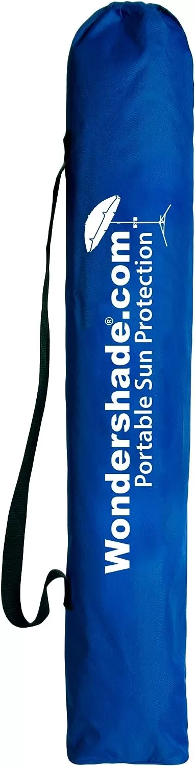 Wondershade 5' Sun Shade Umbrella, Portable Lightweight Adjustable Instant Sun Protection UPF 50+ - Blue