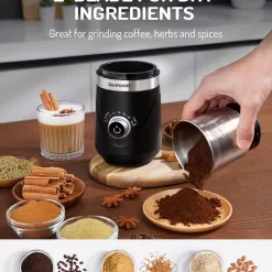 SHARDOR Adjustable Coffee Grinder Electric, Black