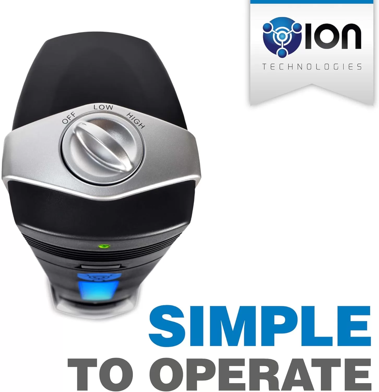 OION Technologies B-1000 Permanent Filter Ionic Air Purifier Pro Ionizer with UV-C, New (Black)