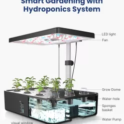 iDOO Hydroponics Growing System, 12pods Indoor Garden Plant Germination Kit