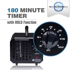 Enerzen Ozone Generator 11,000mg Industrial O3 Air Purifier Deodorizer (11,000mg - Black)