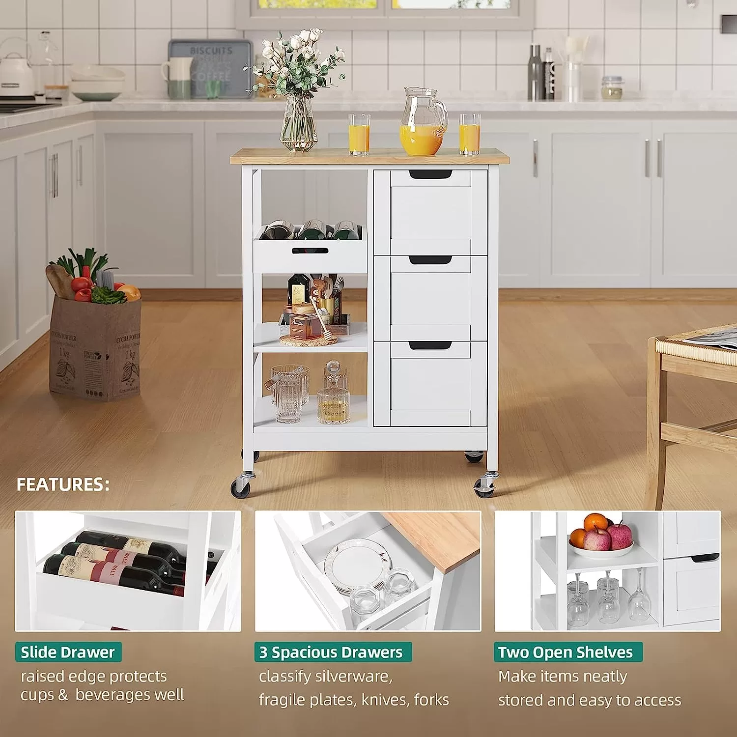 YITAHOME Kitchen Island Cart: Enhance Your Kitchen with Storage and Style