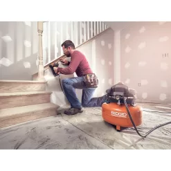 RIDGID R213BNF Pneumatic 18-Gauge 2-1/8 in. Brad Nailer with CLEAN DRIVE Technology, Tool Bag, and Sample Nails