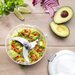 OXO Good Grips One Stop Chop Manual Food Processor, (Stainless Steel, Plastic)