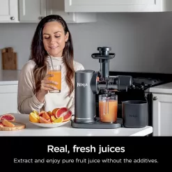 Ninja JC151 NeverClog Cold Press Juicer, Powerful Slow Juicer, Charcoal