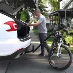 IKURAM R 2 Bike Rack Bicycle Carrier Racks Hitch Mount Double Foldable Rack for Cars, Trucks, SUV's and minivans with a 2