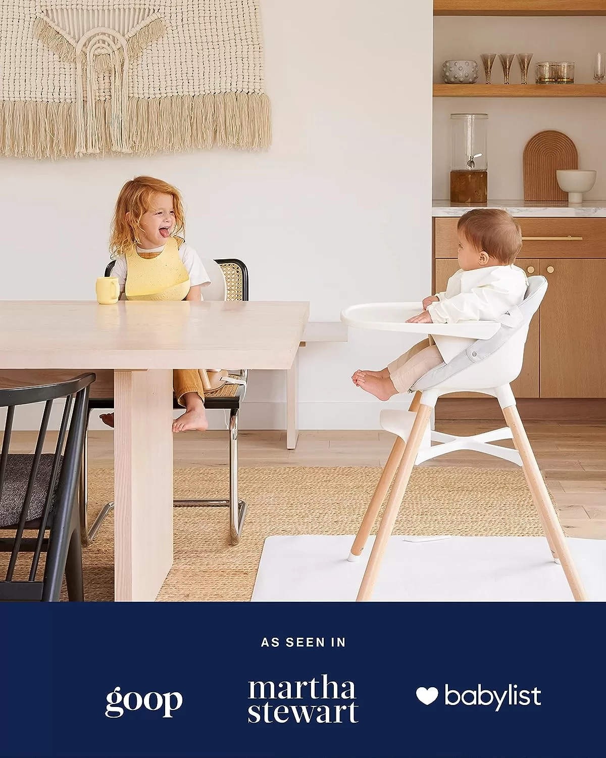 Lalo The Chair Convertible 3-in-1 High Chair for Babies and Toddlers - Wooden