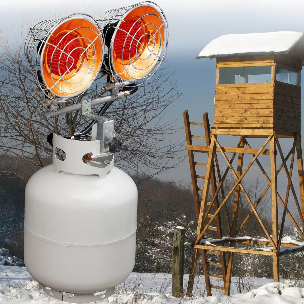 Avenger FBDTP30 Infra-Red Tank Top Outdoor Heater for Use with Propane Gas Tanks for Camping