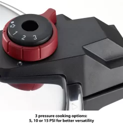 T-fal Pressure Cooker Stainless Steel Pressure Canner 22 Quart Induction 3 PSI Settings, Cookware, Pots and Pans Silver