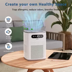 Air Purifiers for Home, H13 True HEPA Filter for Home large Room, White