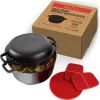 Uno Casa 2in1 Dutch Oven Large - 5 Quart Dutch Oven Pot with Lid