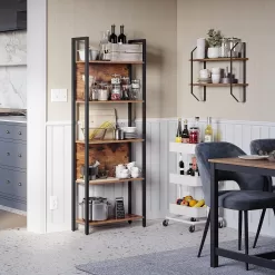 VASAGLE 5-Tier Bookshelf, Storage Rack Shelf