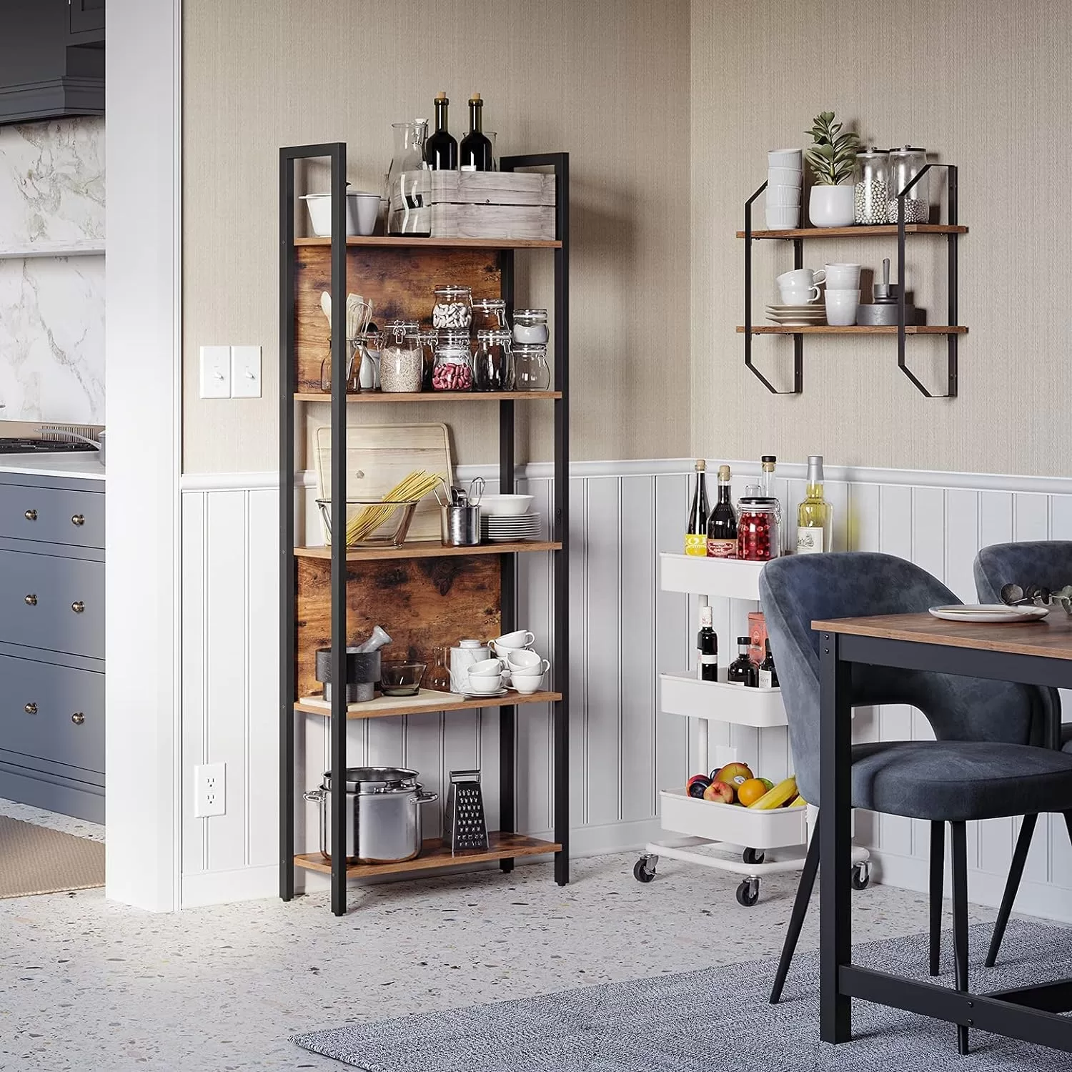 VASAGLE 5-Tier Bookshelf, Storage Rack Shelf