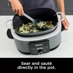Ninja MC1001 Foodi PossibleCooker PRO 8.5 Quart Multi-Cooker, with 8-in-1 Slow Cooker, Sea Salt Gray