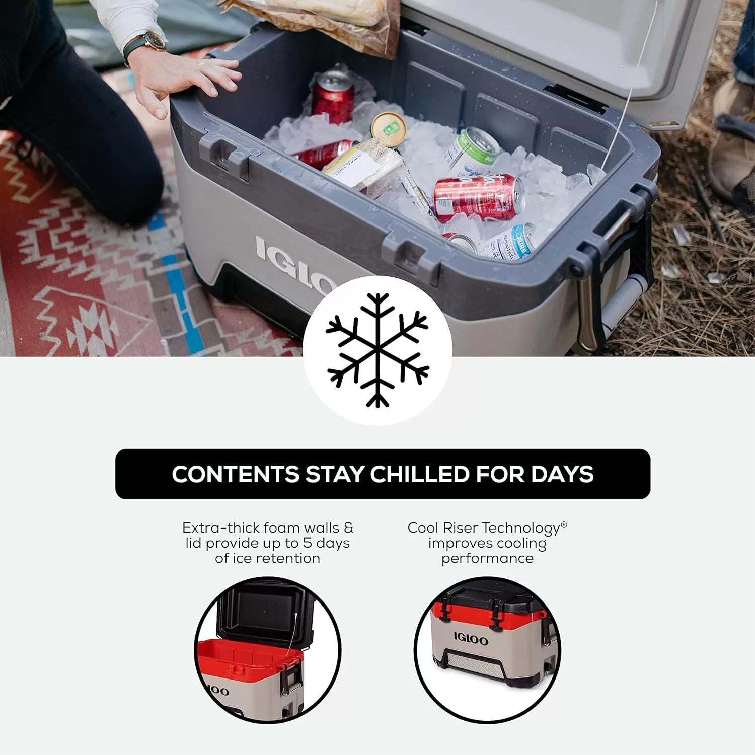 Igloo BMX 52 Quart Cooler with Cool Riser Technology