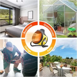 Electric Patio Heater - Greenhouse Fan Heater Portable Space Heater