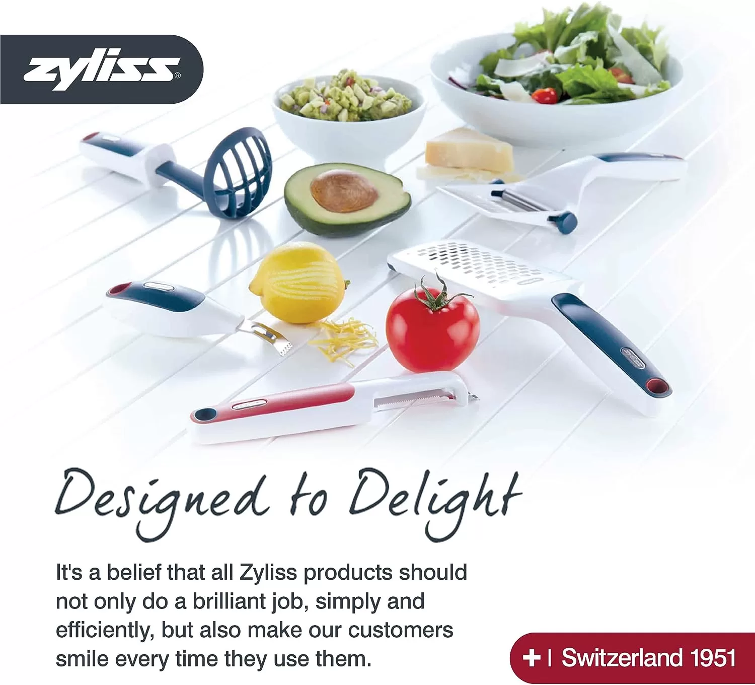 ZYLISS Easy Pull Food Chopper and Manual Food Processor - Vegetable Slicer and Dicer - Hand Held