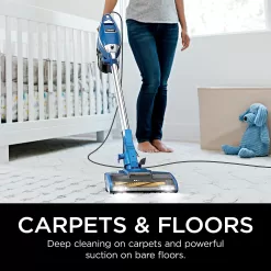 Shark HV343AMZ Rocket Corded Stick Vacuum, Crevice Upholstery Tools, Blue/Silver