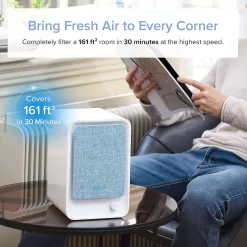 LEVOIT Air Purifiers for Bedroom Home, HEPA Freshener Filter Small Room for Smoke, Blue