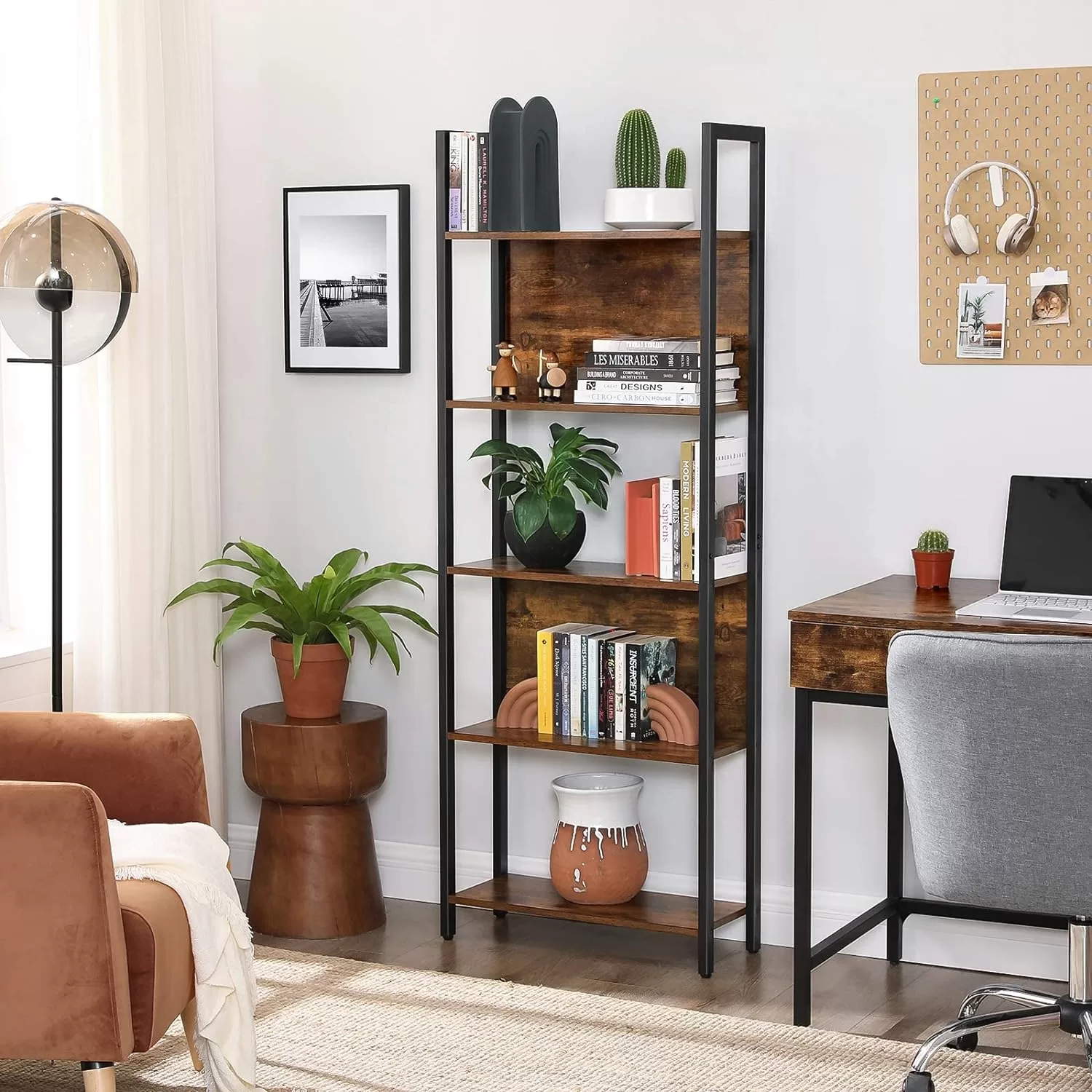 VASAGLE 5-Tier Bookshelf, Storage Rack Shelf