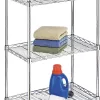 Whitmor 3 Tier Chrome Supreme Cart-Rolling Utility Organizer
