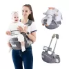 Ergonomic Baby Hip Seat Carrier with Adjustable Strap and Pocket (Dark Grey)