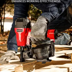 PowerSmart Roofing Nailer, 15 Degree Roofing Nail Gun with Safety Goggles