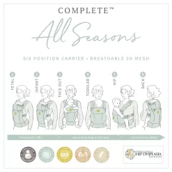 LÍLLÉbaby Complete All Seasons Ergonomic 6-in-1 Baby Carrier Newborn to Toddler - Stone
