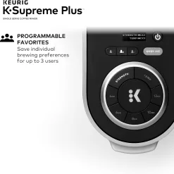 Keurig® K-Supreme Plus Single Serve K-Cup Pod Coffee Maker, MultiStream Technology, Stainless Steel