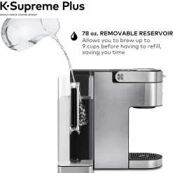 Keurig® K-Supreme Plus Single Serve K-Cup Pod Coffee Maker, MultiStream Technology, Stainless Steel