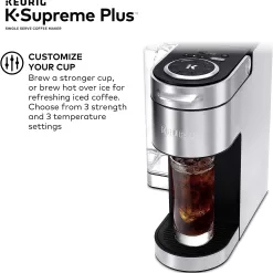Keurig® K-Supreme Plus Single Serve K-Cup Pod Coffee Maker, MultiStream Technology, Stainless Steel