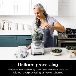Ninja NF701 Professional XL Food Processor, 1200 Peak-Watts, 4-in-1, Feed Chute/Pusher,Silver