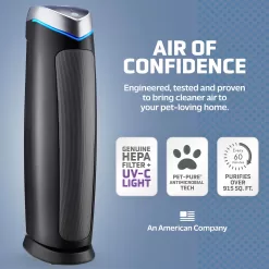 GermGuardian Air Purifier with HEPA 13 Pet Filter, Removes 99.97% of Pollutants, 28