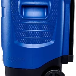 Igloo 5 Gallon Wheeled Portable Sports Cooler Water Beverage Dispenser with Flat Seat Lid, Blue