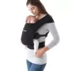 Ergobaby Embrace Cozy Newborn Baby Wrap Carrier (7-25 Pounds), Ponte Knit, Pure Black