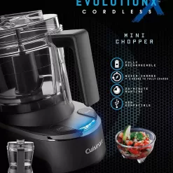 Cuisinart Mini Food Processor & Chopper, Small Stand Mixer for Vegetables, Meats & More, 4 Cup, Electric, Black, RMC-100