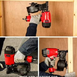 PowerSmart Roofing Nailer, 15 Degree Roofing Nail Gun with Safety Goggles