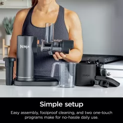 Ninja JC151 NeverClog Cold Press Juicer, Powerful Slow Juicer, Charcoal