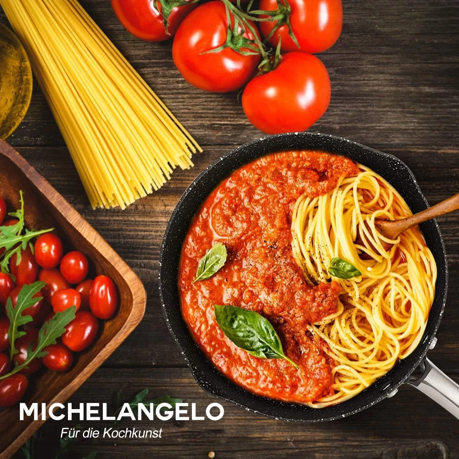 MICHELANGELO 3 Quart Saucepan with Lid, Hard Anodized Nonstick Sauce Pan - 3 Qt Sauce Pan