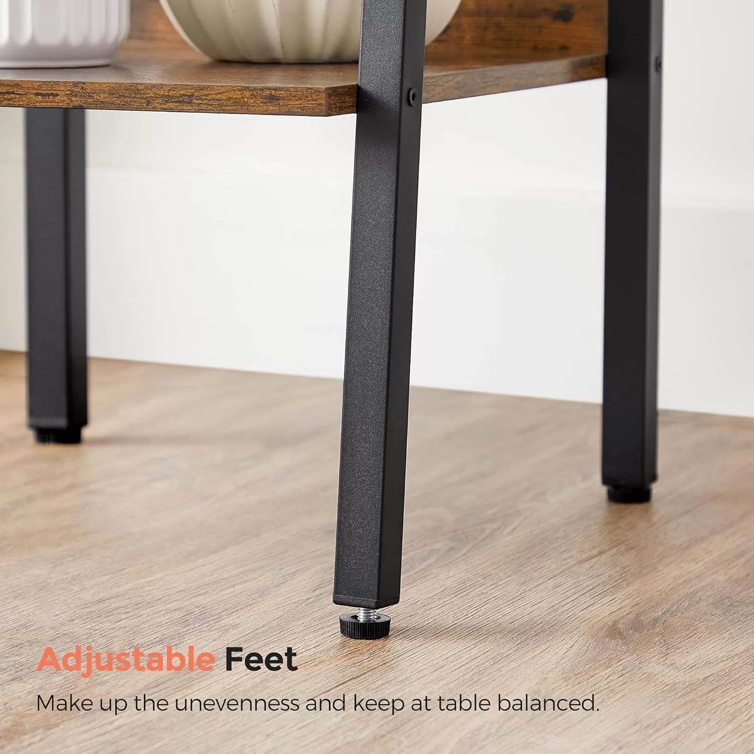 VASAGLE Bookshelf, 5-Tier Narrow Book Shelf, Bookcase for Home Office, Living Room, Bedroom, Kitchen, Rustic Brown and Black ULLS109B01