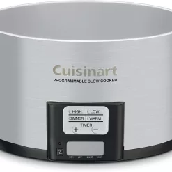 Cuisinart PSC-350 3-1/2-Quart Programmable Slow Cooker, Silver, 9-1/2 in H x 9.1 in W x 12.67 in L