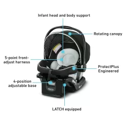 Graco SnugRide 35 Lite LX Infant Car Seat (SnugRide, Studio)