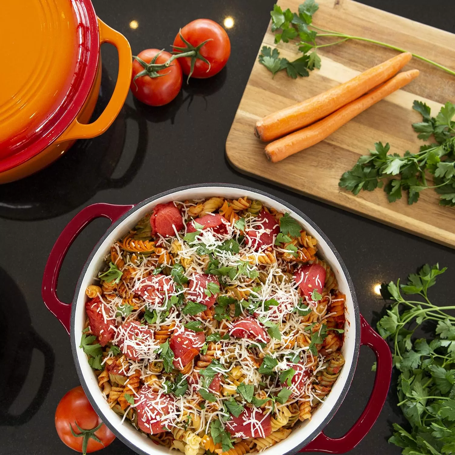 Best Choice Products 6qt Ceramic Non-Stick Heavy-Duty Cast Iron Dutch Oven w/Enamel Coating, Red